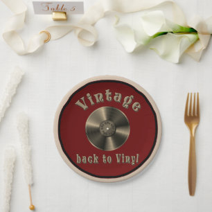 Assiettes En Carton Vintage - Back to Vinyl, the record is back