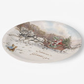 Assiettes En Carton Vintage Beatrix Potter Noël Bonjour (Angle)