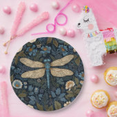 Assiettes En Carton Vintage blue Dragonfly (Fête)