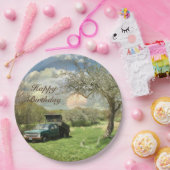 Assiettes En Carton Vintage Camion Sunset Joyeux Anniversaire (Fête)