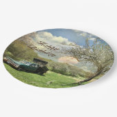 Assiettes En Carton Vintage Camion Sunset Joyeux Anniversaire (Angle)