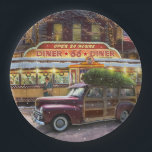 Assiettes En Carton Vintage Christmas Diner<br><div class="desc">Dîner de Noël vintage</div>