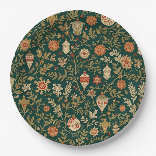 Assiettes En Carton Vintage Christmas Pattern - Paper Plates (Devant)
