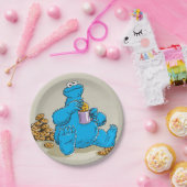 Assiettes En Carton Vintage Cookie Monster Manger Cookies (Fête)