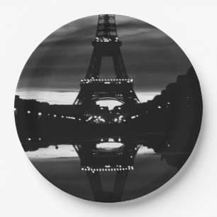 Assiettes En Carton Vintage France Paris Eiffel