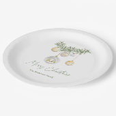 Assiettes En Carton Vintage Gold Ornament Christmas (Angle)