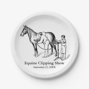 Assiettes En Carton VINTAGE HORSE CLIPPER Plaques de papier personnali