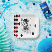 Assiettes En Carton Vintage Jester Lady (Fête)