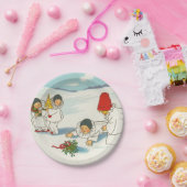 Assiettes En Carton Vintage Noël drôle (Fête)