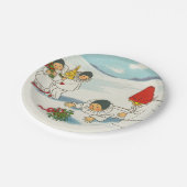 Assiettes En Carton Vintage Noël drôle (Angle)