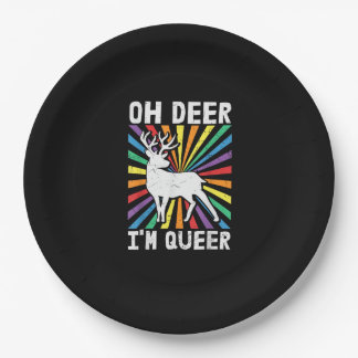 Assiettes En Carton Vintage Oh Cerf Je Suis Queer Fierté LGBT Gay Lesb