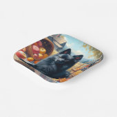 Assiettes En Carton Vintage Schipperke Peinture de chiot (Angulaire)