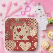 Assiettes En Carton Vintage shabby chic  (Fête)