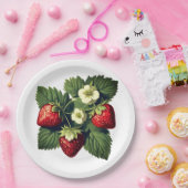 Assiettes En Carton Vintage strawberries (Fête)