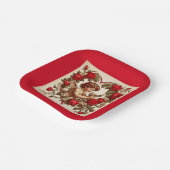 Assiettes En Carton Vintage Valentine amour art cupide (Angulaire)