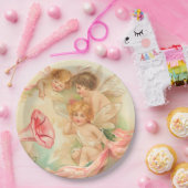 Assiettes En Carton Vintage valentine cupide ange 1 (Fête)