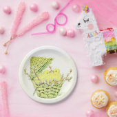 Assiettes En Carton Vintages poussins de Pâques (Fête)