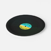 Assiettes En Carton Vinyle musical drôle de regard mangeant la (Angle)