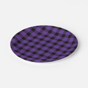 Assiettes En Carton Violet Buffalo Country Lumberjack Plaid