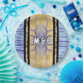 Assiettes En Carton Violet et bois Abstrait par Alexandra Cook (Fête)