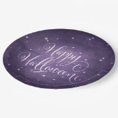 Assiettes En Carton Violet Faded Magical Stars Joyeux Halloween Party (Angle)
