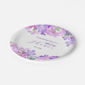 Assiettes En Carton Violet Geranium Bridal Brunch Douche (Angle)