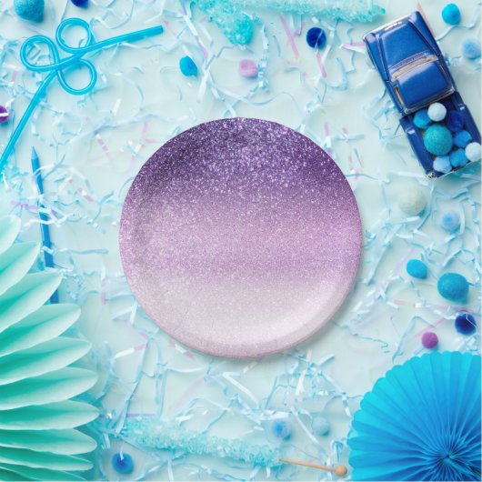 Assiettes En Carton Violet Lilac Pastel Purple ombre (Fête)