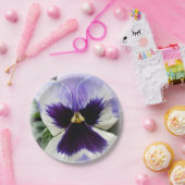 Assiettes En Carton violet profond sur blanc (Fête)