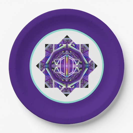 Assiettes En Carton Violet W3 (Devant)