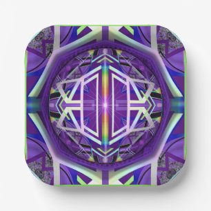 Assiettes En Carton Violet W3