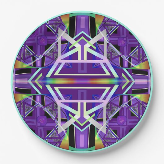 Assiettes En Carton Violet W3 (Devant)