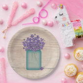 Assiettes En Carton Violettes de Jar Mason Bleu (Fête)