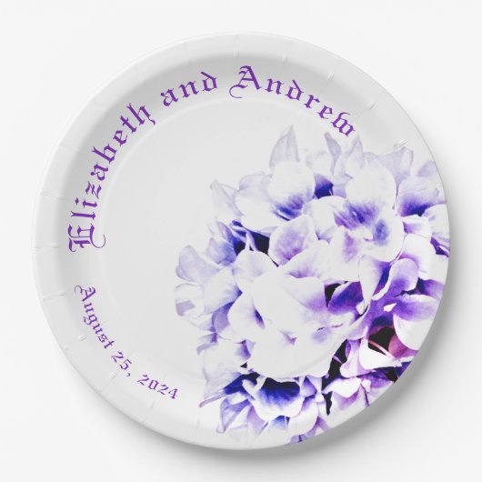 Assiettes En Carton Violettes élégantes (Devant)