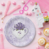 Assiettes En Carton Violettes En Plaque Papier Teapot (Fête)