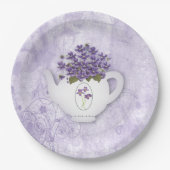 Assiettes En Carton Violettes En Plaque Papier Teapot (Devant)