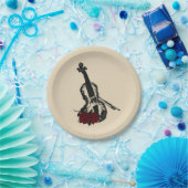 Assiettes En Carton Violon et Rose (Fête)