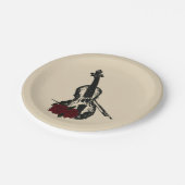 Assiettes En Carton Violon et Rose (Angle)