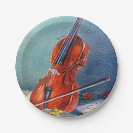 Assiettes En Carton Violon/Violon (Devant)