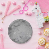 Assiettes En Carton Vip Abstrait gris Graphite Silver Marble Party (Fête)