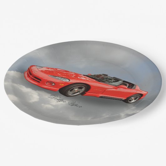 ASSIETTES EN CARTON VIPÈRE DE DODGE (Angle)