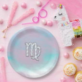 Assiettes En Carton Virgo Sign on Pastels Mère de Pearl Style Imprimer (Fête)