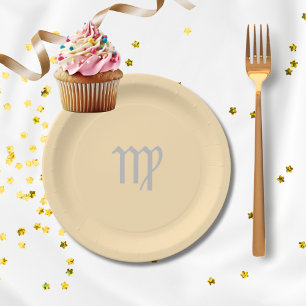 Assiettes En Carton Virgo Zodiac - Couleur de pêche
