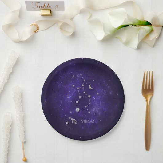 Assiettes En Carton Virus pourpre zodiaque | Horoscope d'astrologie co (Mariage)