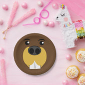 Assiettes En Carton Visage de castor (Fête)
