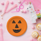 Assiettes En Carton Visage de citrouille de Halloween (Fête)