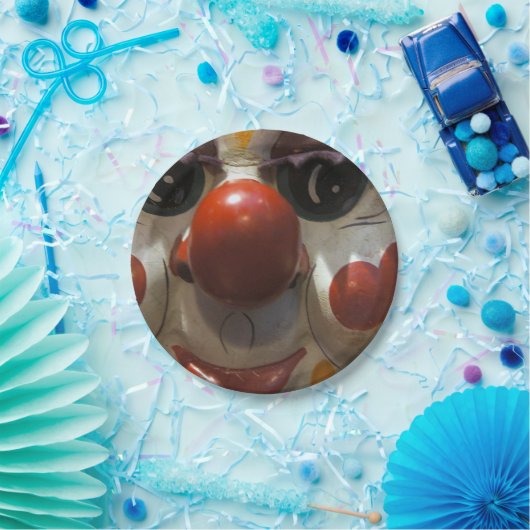 Assiettes En Carton Visage de clown (Fête)