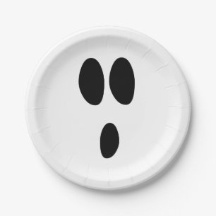 Assiettes En Carton Visage de fantôme