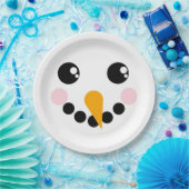 Assiettes En Carton Visage de neige (Fête)