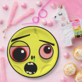 Assiettes En Carton Visage de zombi (Fête)