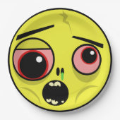 Assiettes En Carton Visage de zombi (Devant)